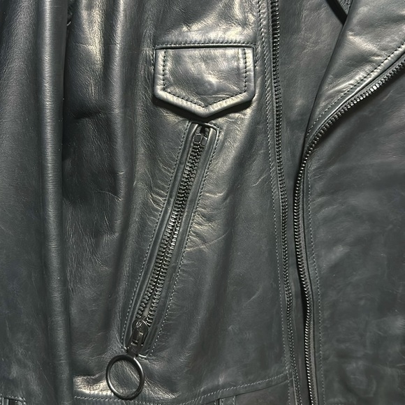 Off white brand leather jacket. Size xxl. Black - Picture 2 of 9